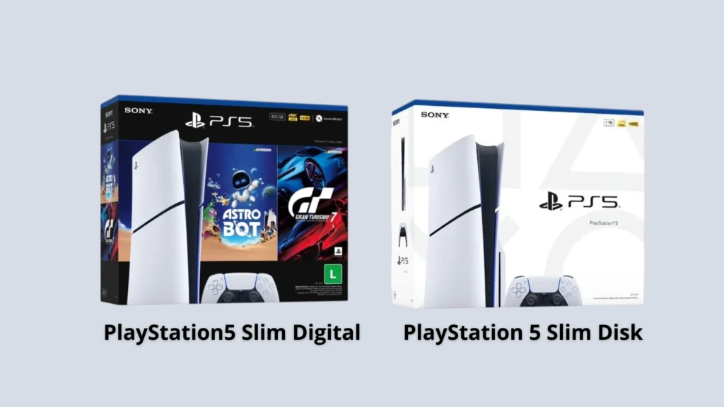 Comparação Rápida: PS5 Slim Disk vs PS5 Slim Digital