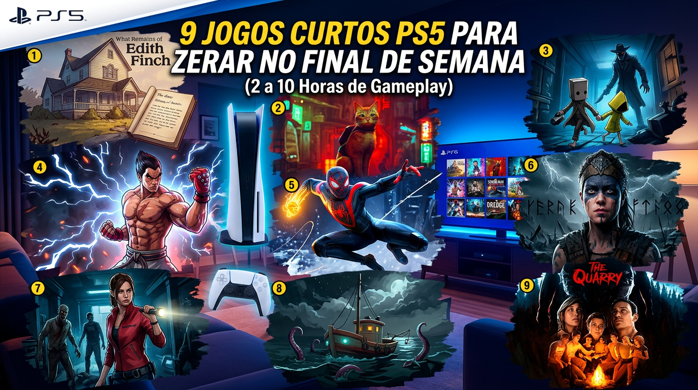 9 Jogos Curtos PS5 para Zerar no Final de Semana (2 a 10 Horas)
