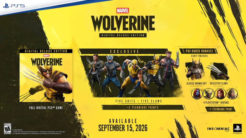 pré-venda Wolverine PS5 edições Standard e Digital Deluxe preços