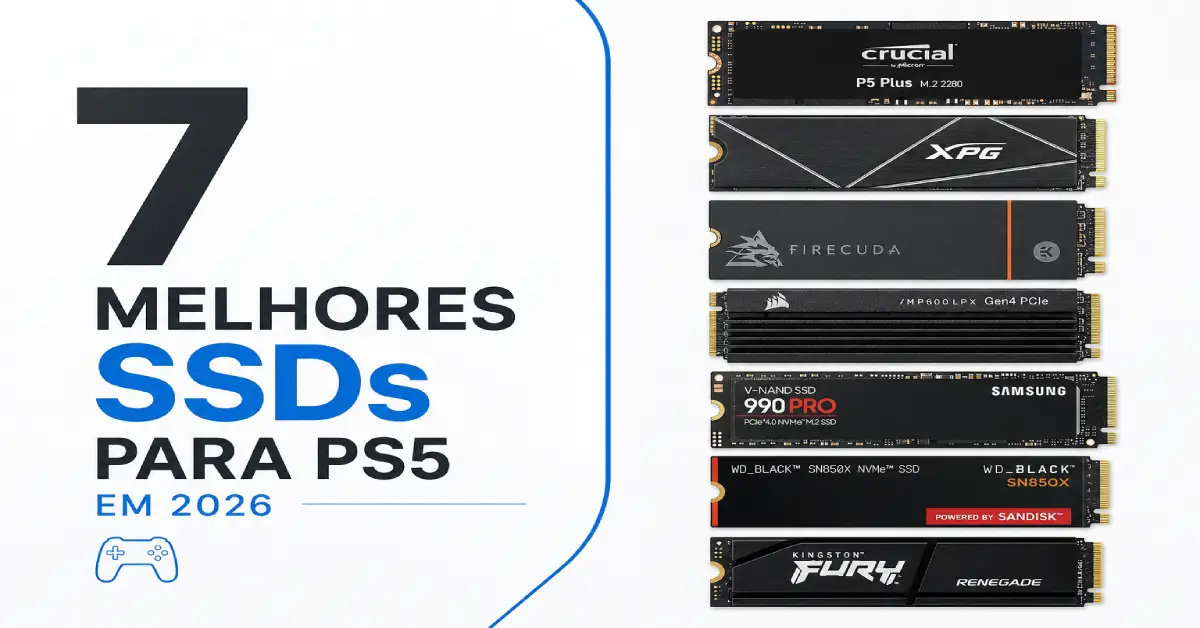 melhores SSDs para PS5 em 2026