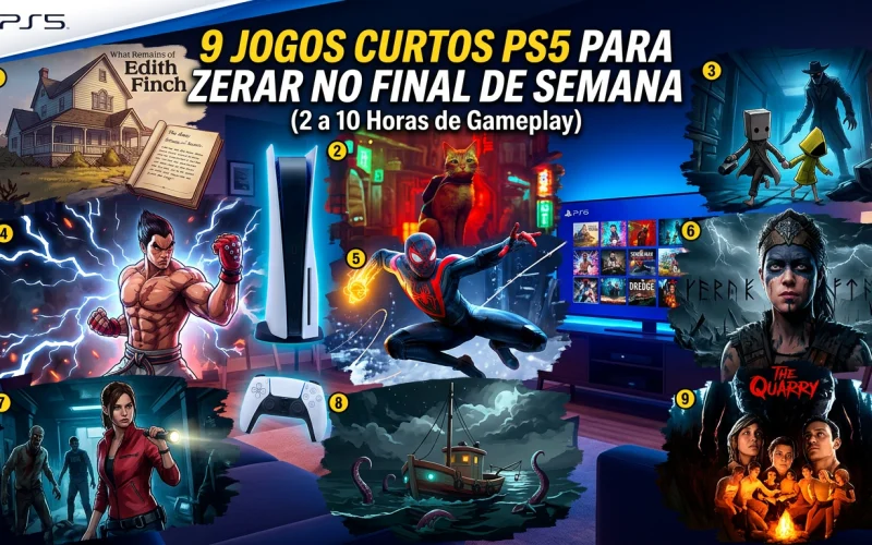 9 Jogos Curtos PS5 para Zerar no Final de Semana (2 a 10 Horas)