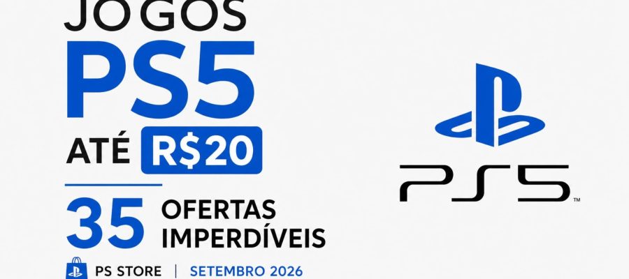 Promoção relâmpago da PlayStation Store reúne jogos PS5 até R$20 com descontos de até 90%. Guia completo com os melhores títulos para você jogar agora!