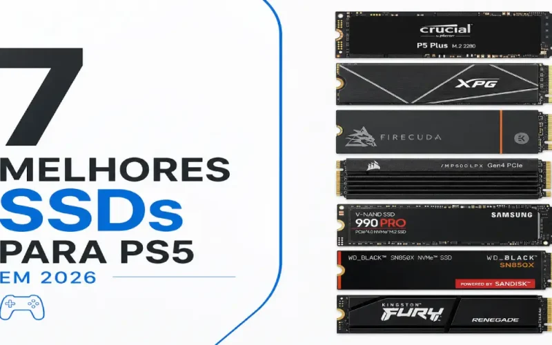 melhores SSDs para PS5 em 2026